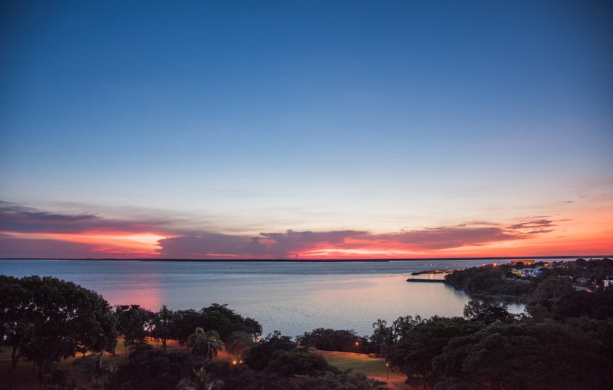 Atardecer en el puerto de Darwin, Territorio del Norte