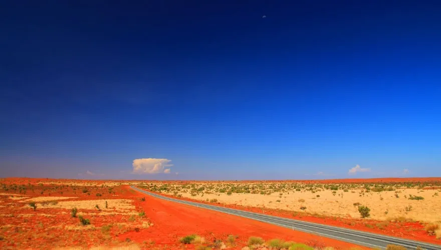 Outback Australische weg