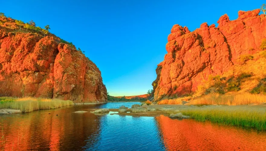 Scenic Glen Helen Gorge in West MacDonnell Ranges , Northern Territory, Australia
