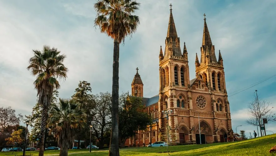 Die berühmte St. Xaviers Kathedrale in Adelaide, Südaustralien