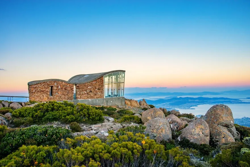 Uitzicht vanaf Mt Wellington, Hobart