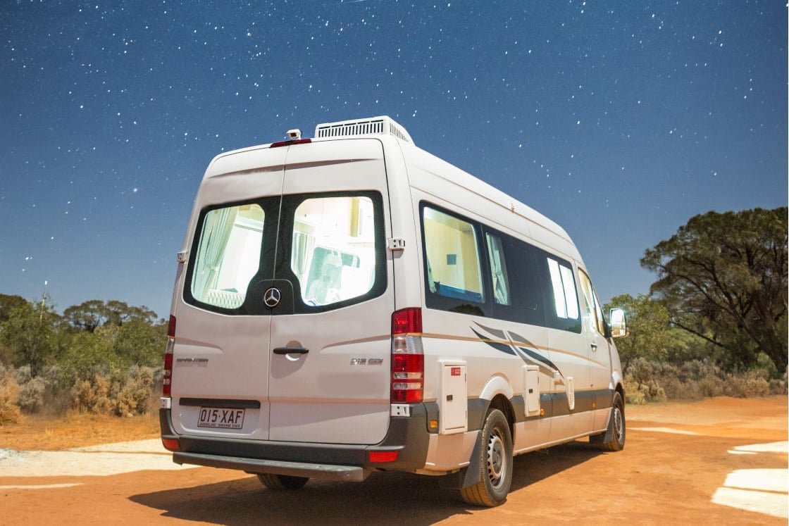 Campervan on the road in Australia